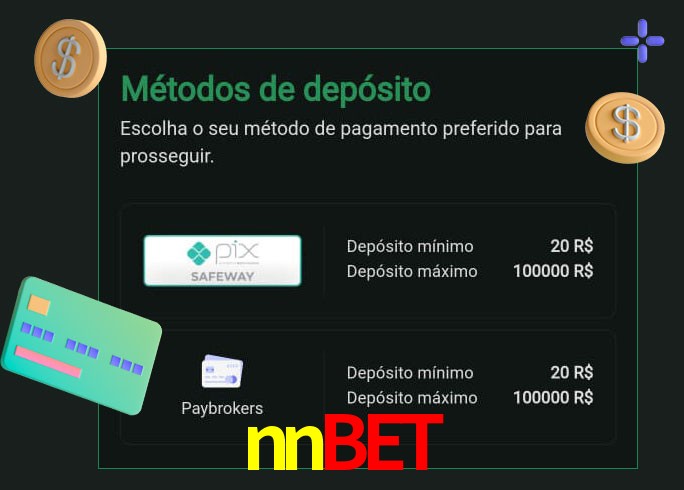 O cassino nnbet oferece uma grande variedade de métodos de pagamento
